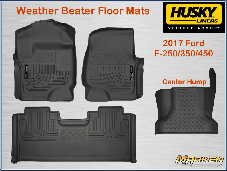 Husky Front, Rear and Center Hump Weather Beater Floor Mats for the